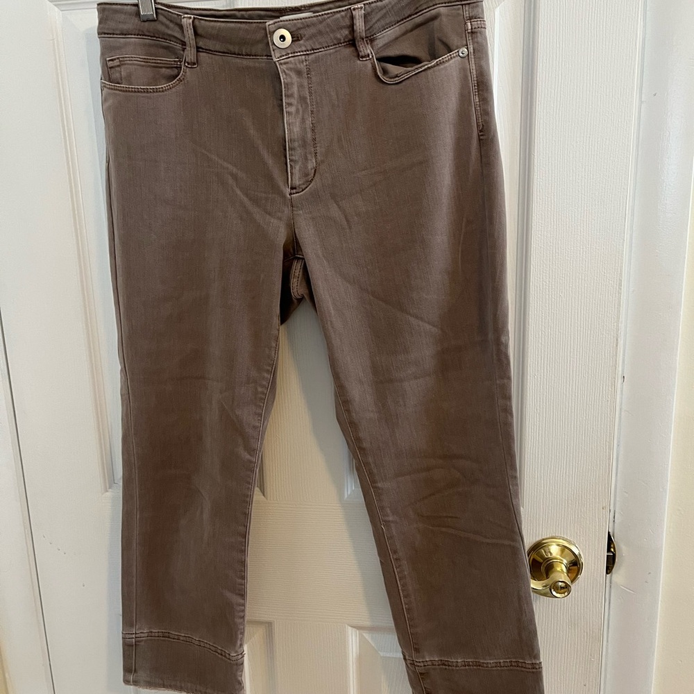 JJill Authentic Fit cropped Jeans with frayed hem